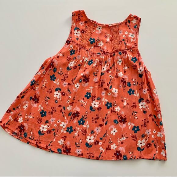 Francesca’s x Jun & Ivy Coral Floral Tank Top Large - Picture 7 of 9